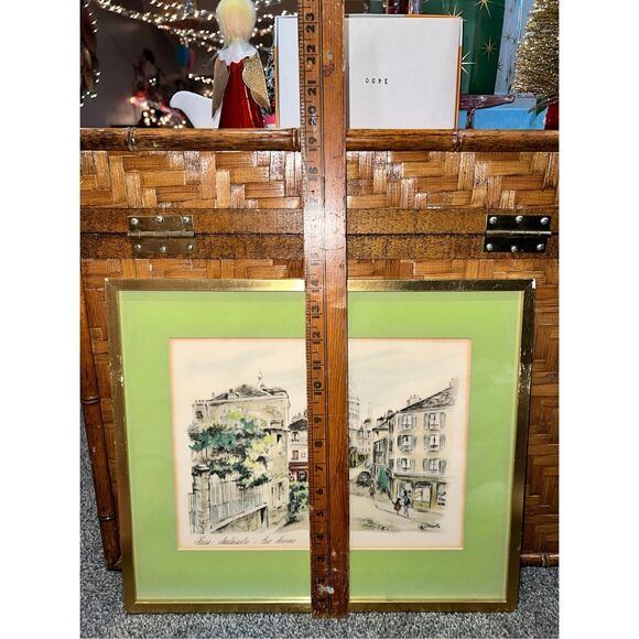 Paris Street Vintage JANICOTTE Watercolor 8x10 Framed/Signed/Title-FREE SHIP - Picture 4 of 10